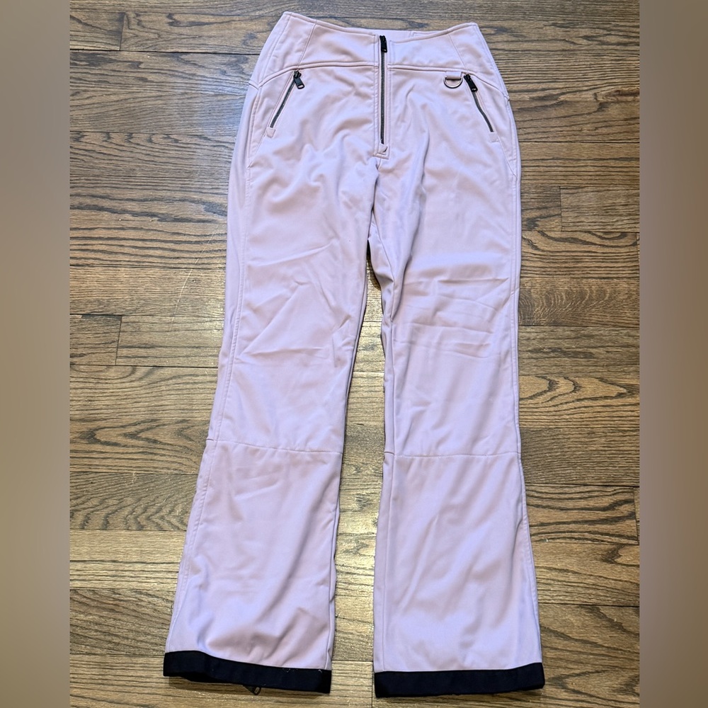 Lole Ski Snow Pants Blush Pink Softshell Zip Pockets Size S